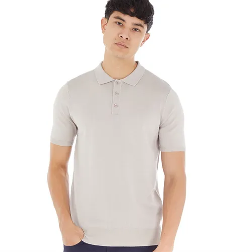 Feraud Mens Knitted Polo Putty