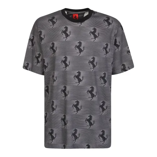 Ferrari , Innoatie All-Oer Print T-Shirt ,Gray male, Sizes: