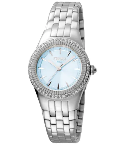 Ferre Milano FM1L089M0051 WoMens Dark Blue Dial Stainless Steel Watch - Silver - One Size
