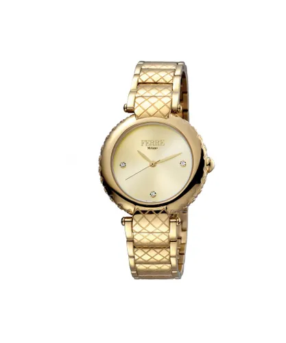 Ferre Milano Womens FM1L099M0061 Gold Watch/Band/Dial - One Size