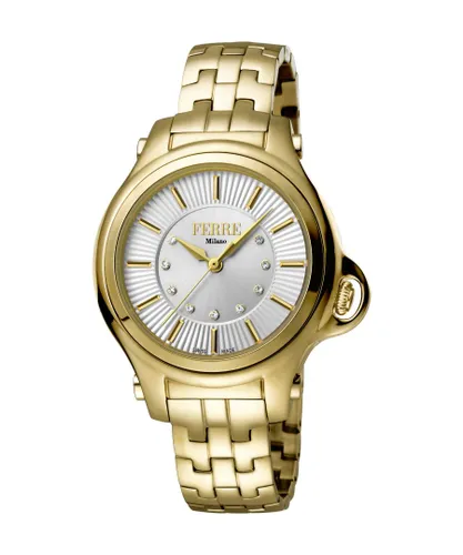 Ferre Milano Womens Ladies Silver Dial GP Watch - Gold - One Size