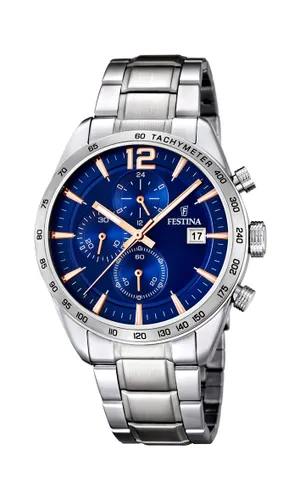 Festina Mens Chronograph Quartz Watch with Stainless Steel