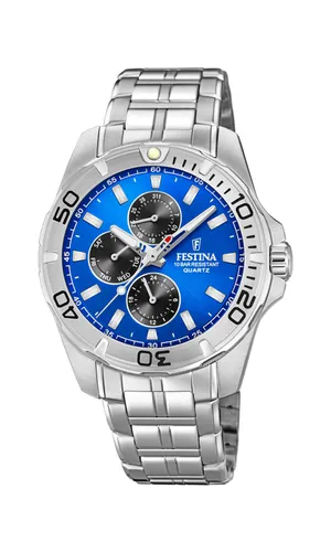 Festina Mens Multi dial Quartz Watch with Stainless Steel