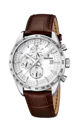 Festina Men's Quartz Watch with White Dial Chronograph