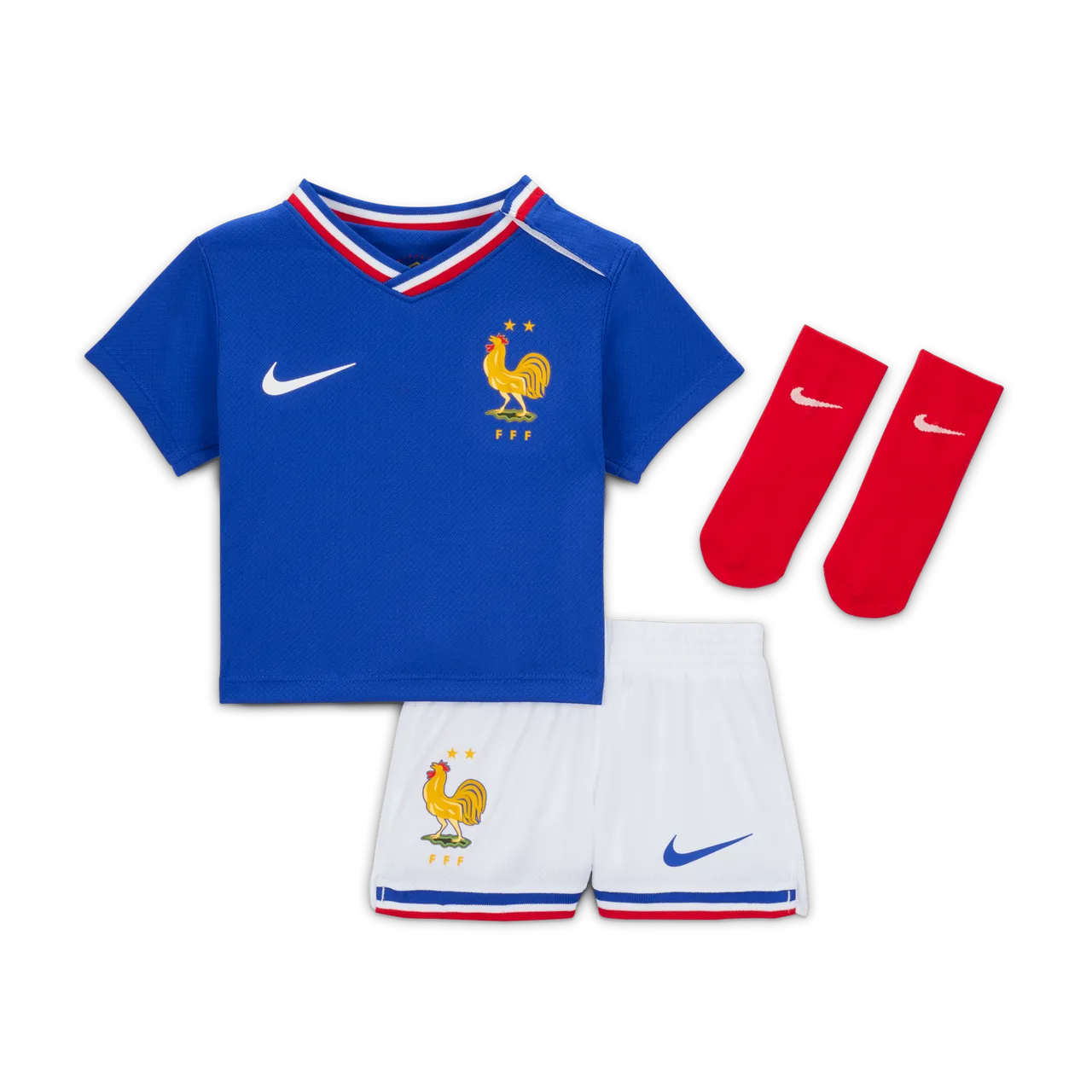 FFF 2024 Stadium Home Baby/Toddler Nike Football Replica 3-Piece Kit - Blue - Polyester