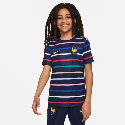 FFF Academy Pro Home Older Kids' Nike Dri-FIT Football Pre-Match Top - Blue - Polyester