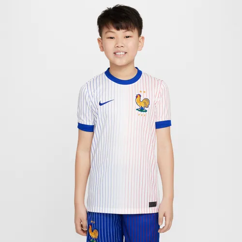 FFF (Men's Team) 2024/25 Stadium Away Older Kids' Nike Dri-FIT Football Replica Shirt - White - Polyester