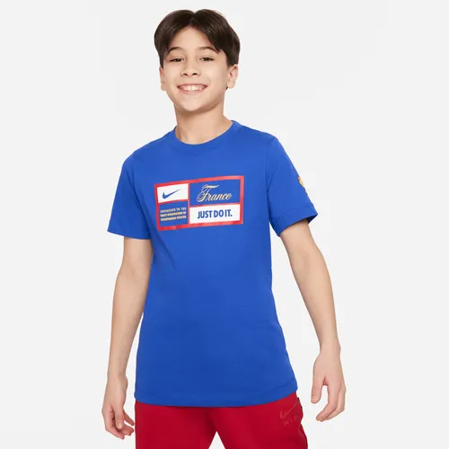 FFF Older Kids' Nike Football T-Shirt - Blue - Cotton