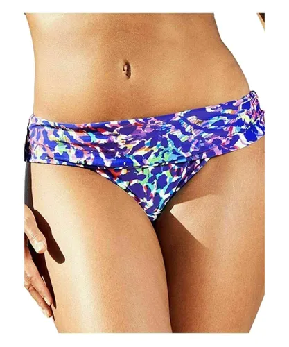 Figleaves Womens Fiesta Fold Bikini Bottom - Multicolour Nylon