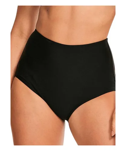 Figleaves Womens Rene High Waist Leg Bikini Bottom - Black