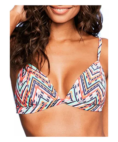 Figleaves Womens Sunrise Triangle Bikini Top - Multicolour Nylon