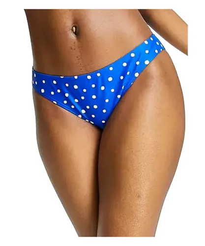 Figleaves Womens Tuscany Spot Bikini Bottom - Blue