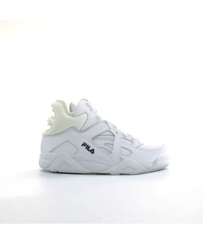 Fila Cage Mid Womens White Trainers Leather
