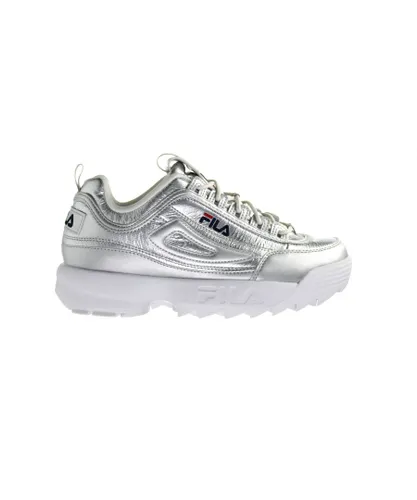 Fila Disruptor F Low Womens Silver Trainers Leather