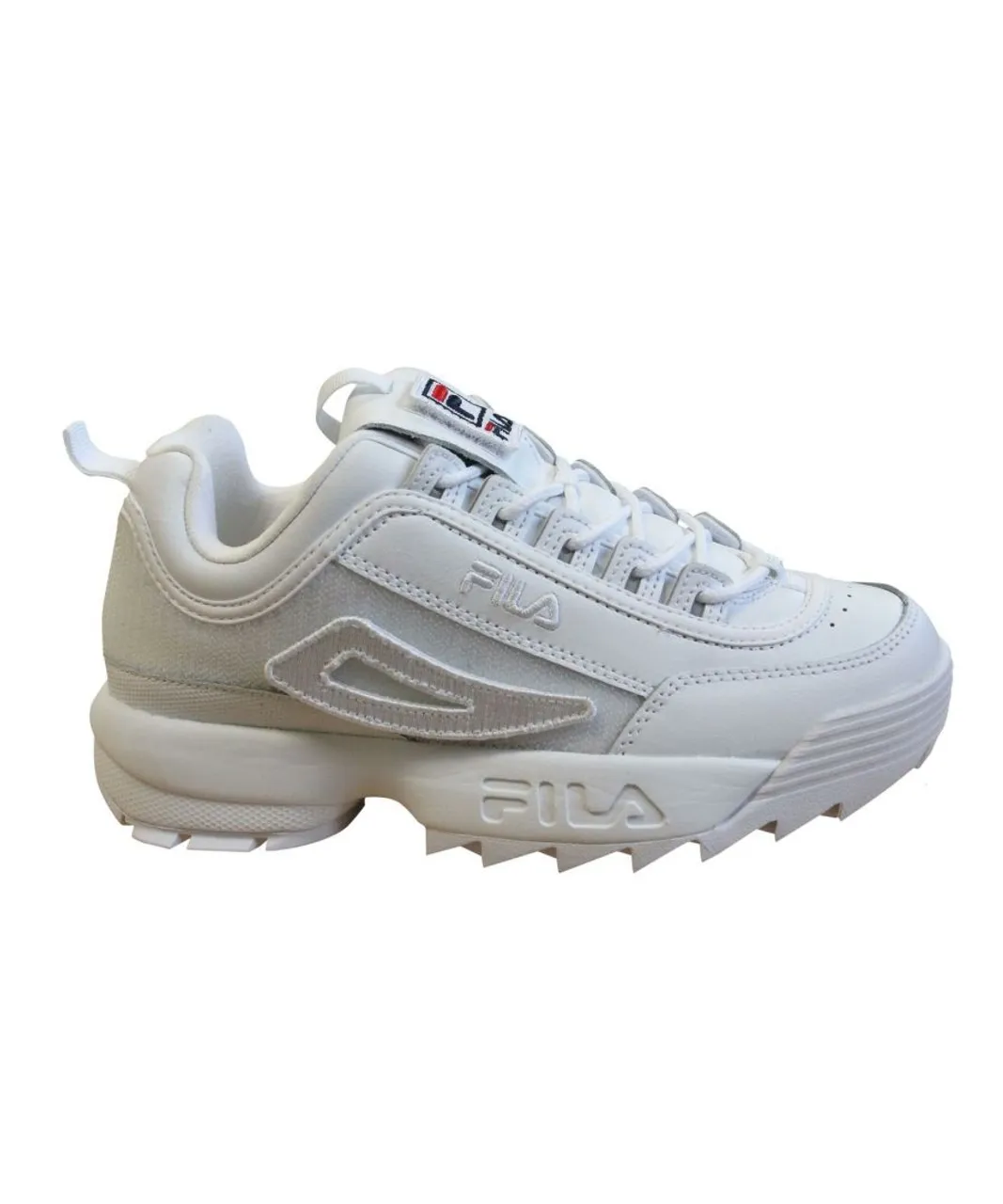 Fila Disruptor II Patches Womens White Trainers Leather