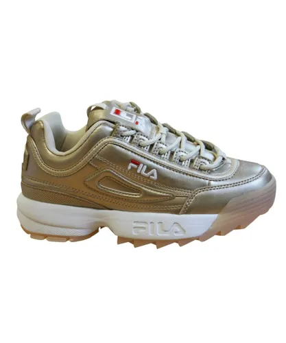 Fila Disruptor Womens Gold Trainers Leather (archived)