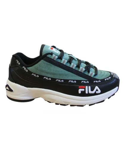 Fila DSTR97 S Womens Black/Teal Trainers Leather