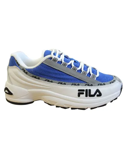 Fila DSTR97 Womens White/Blue Trainers Leather