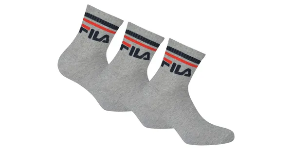 Fila F9398, Unisex Adult Socks, Grey, 39/42