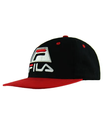 Fila Logo Mens Black/Red Cap - One