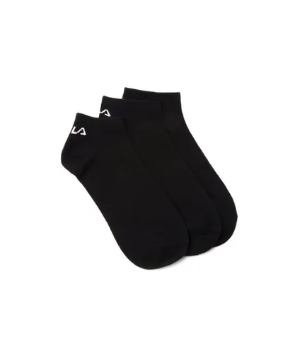 Fila Mens 3 Pack Trainer Socks - Black