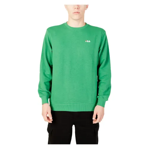 Fila , Mens Crew Sweatshirt ,Green male, Sizes: