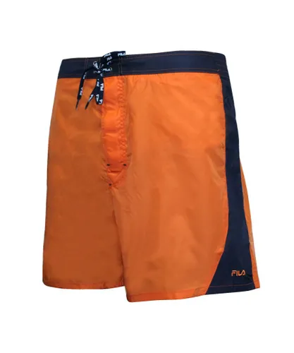 Fila Mens Orange Swimming Shorts Textile