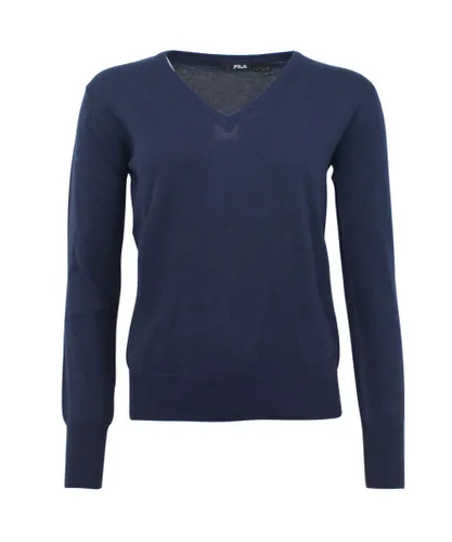 Fila Plain Mens Blue Sweater Cotton