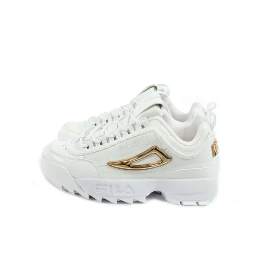 Fila , White/Gold Sneakers for Women ,White female, Sizes: