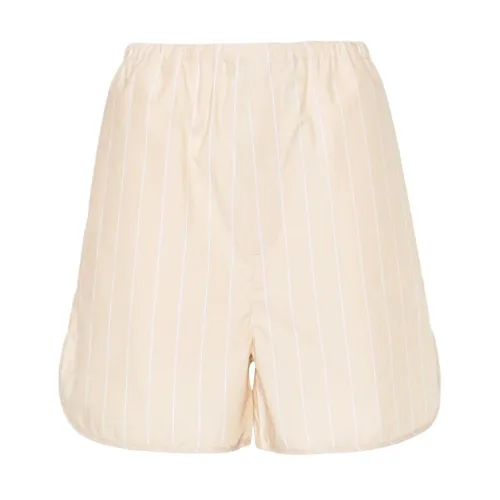 Filippa K , Beige Cotton Poplin Shorts ,Beige female, Sizes: