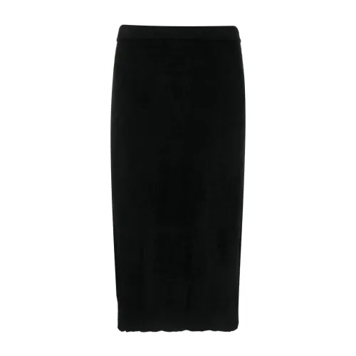 Filippa K , Black Chenille Knit Skirt ,Black female, Sizes: