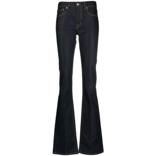 Filippa K , Midnight Blue Pintuck Flared Denim Jeans ,Blue female, Sizes: