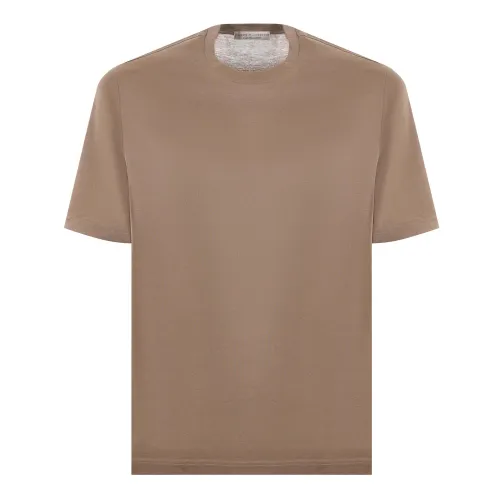Filippo De Laurentiis , Cotton Camel T-shirt and Polo ,Brown male, Sizes: