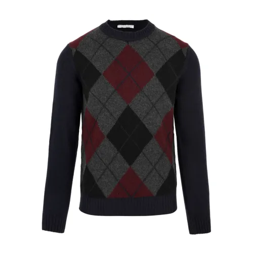 Filippo De Laurentiis , Y23127 008 Rombi Grigio Sweaters ,Gray male, Sizes: