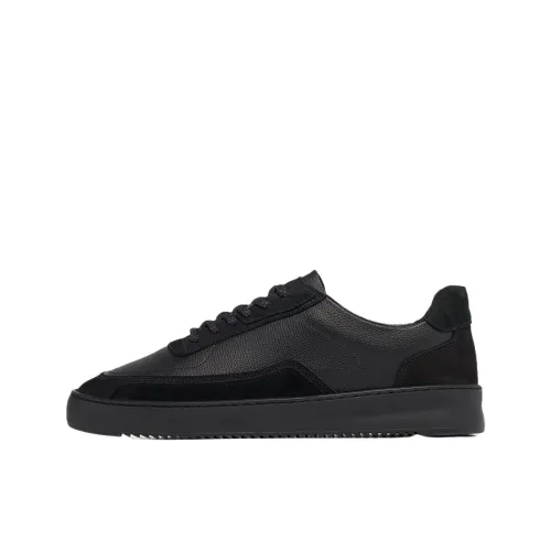 Filling Pieces , Leather sneakers ,Black male, Sizes: