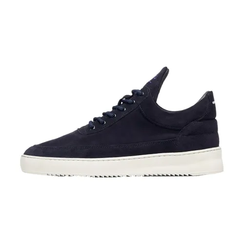 Filling Pieces , Low Top Suede Navy ,Blue male, Sizes: