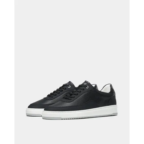 Filling Pieces , Minimalistic Leather Sneaker ,Black male, Sizes: