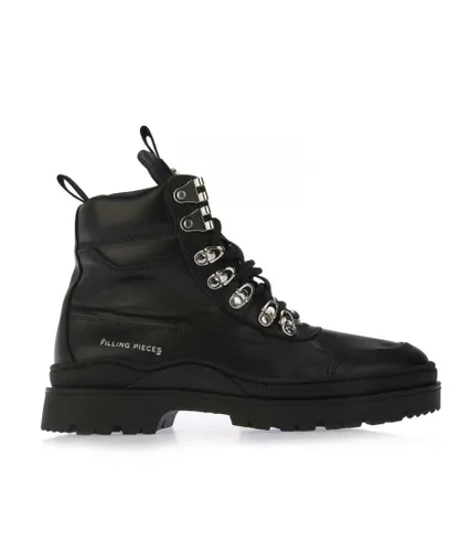 Filling Pieces Womenss Mountain Boots in Black Leather (archived)