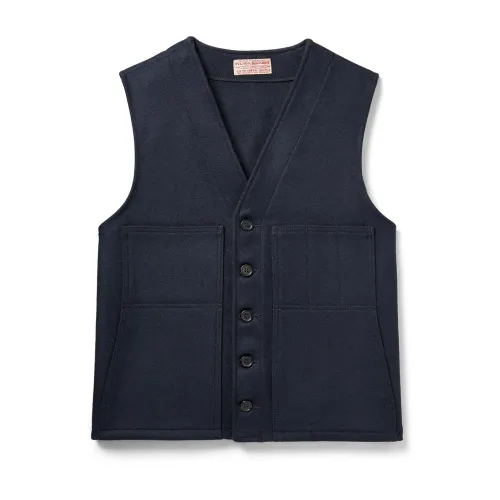 Filson , Clic Mackinaw Wool Vest - Dark Navy ,Blue male, Sizes:
