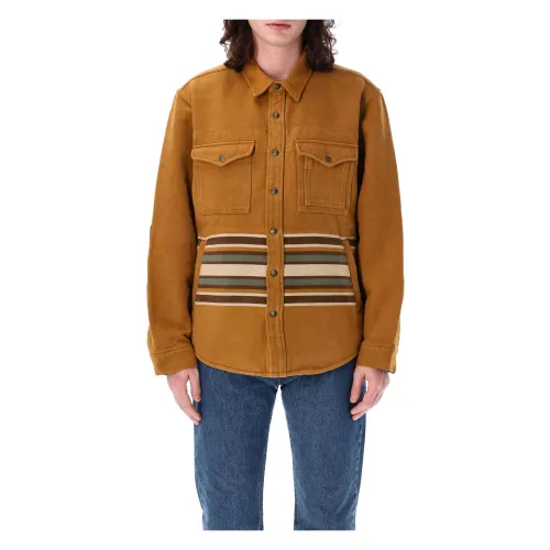 Filson , Men's Clothing Outerwear Golden Brown Ss24 ,Brown male, Sizes: