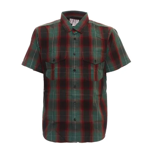 Filson , Men's Clothing Shirts Green, Red, Black Madras Ss24 ,Multicolor male, Sizes: