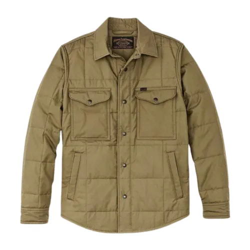 Filson , Quilted Jac-Shirt with Weather Resistance and Breathability ,Green male, Sizes: