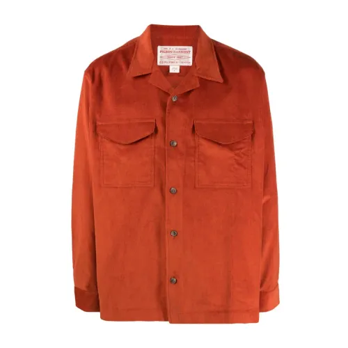 Filson , Rust Corduroy Camp Shirt ,Red male, Sizes: