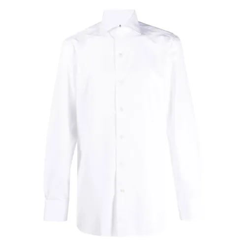 Finamore , Italian Cotton Shirt ,White male, Sizes: