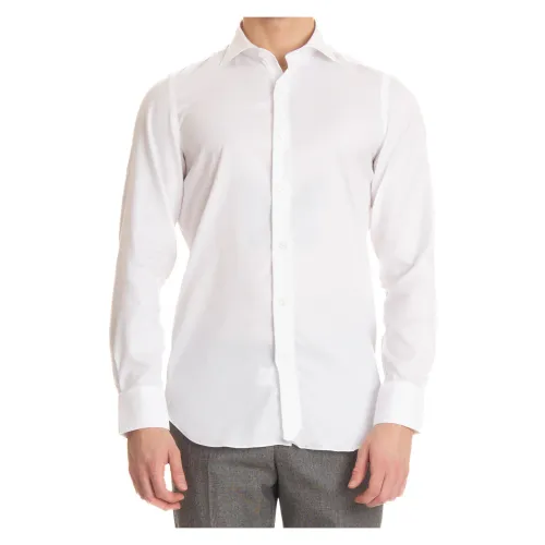 Finamore , Milano Slim Fit White Shirt ,White male, Sizes: