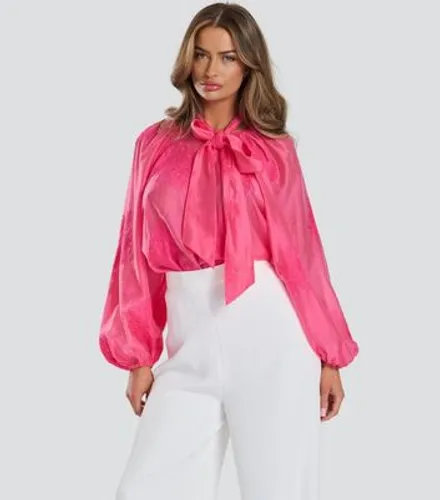 Find Friday Pink Embroidered Balloon-Sleeve Blouse New Look
