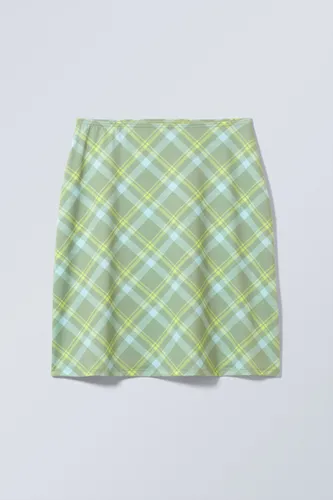 Fine Check Skirt - Green