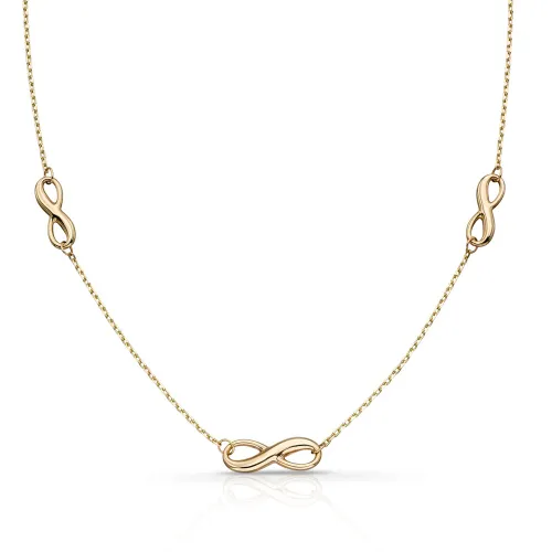 Fine Jewellery by John Greed 9ct Gold Infinity Station Necklace