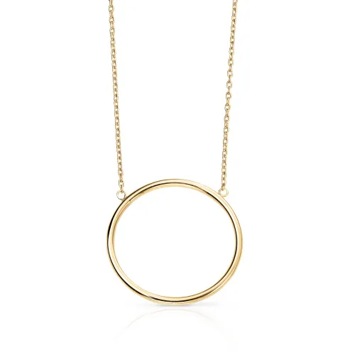 Fine Jewellery by John Greed 9ct Gold Open Circle Necklace