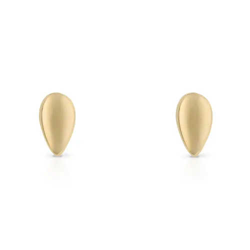 Fine Jewellery by John Greed 9ct Gold Plain Teardrop Stud Earrings